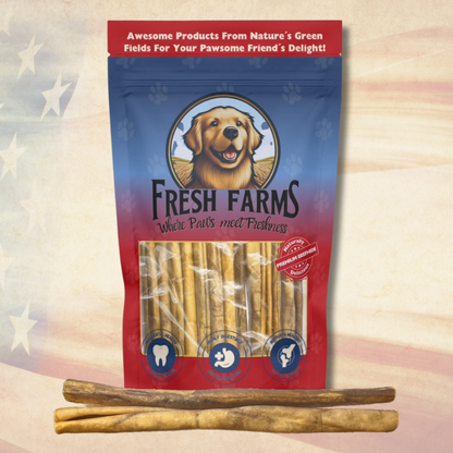 Natural Collagen Sticks for Dogs (25 Pack 6" Inches) – Long-Lasting Alternative to Bully Sticks, Rawhide-Free Collagen Chews with Chondroitin & Glucosamine for Joint Support & Dental Health